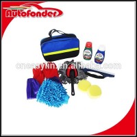 Wheel Brush car cleaning kit, detailing brush,blue bag car wash tool set