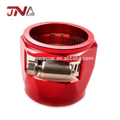 AN4 Aluminum CNC Machined Aluminum Fuel Hose Finisher Nipple Clamp